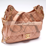 CHANEL Caviar Quilted Wavy CC Hobo